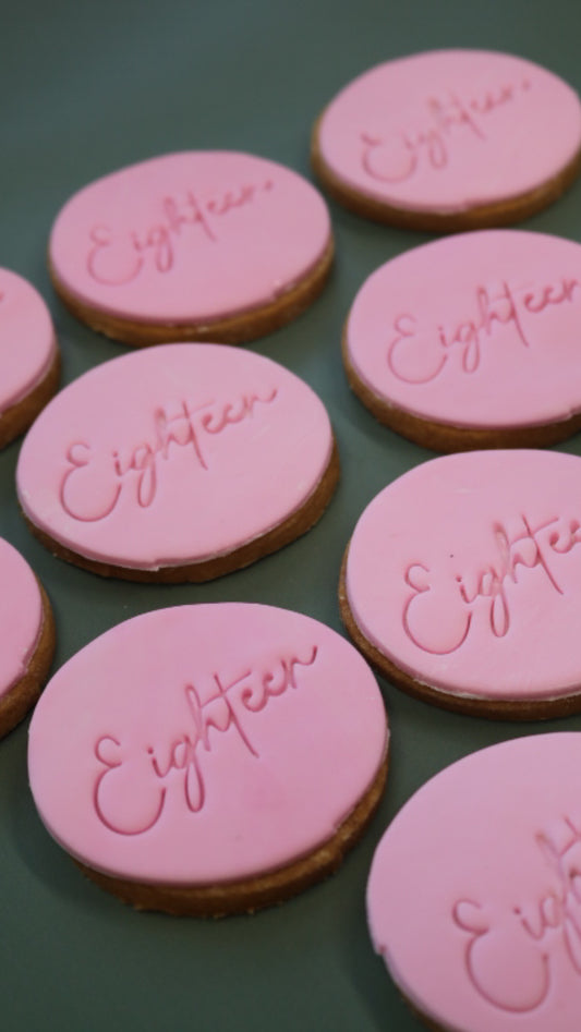 Fondant Cookies - "Eighteen"