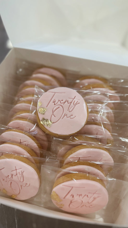 Fondant Cookies - "Twenty One"