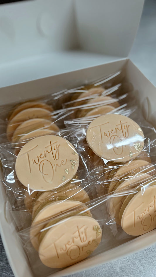 Fondant Cookies - "Twenty One"