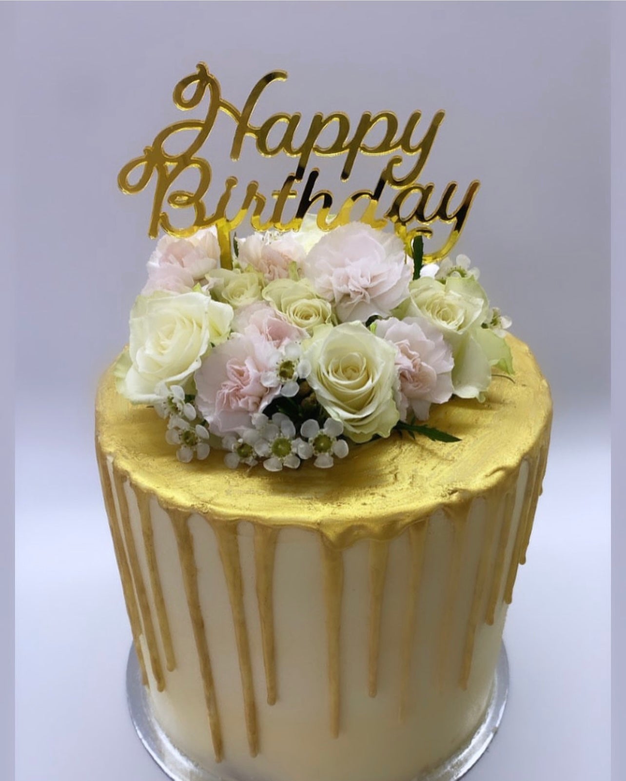 Gold Acrylic Happy Birthday Plaque