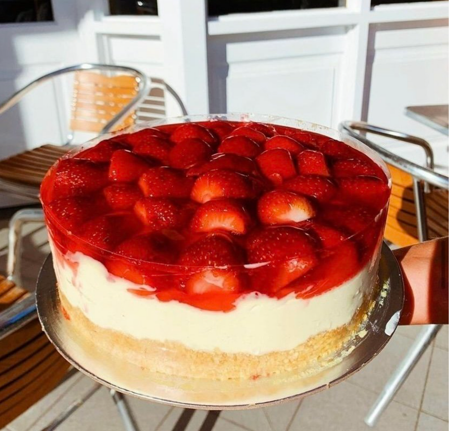 Cold Set Strawberry Cheesecake