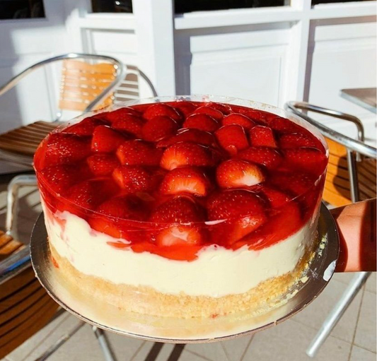 Cold Set Strawberry Cheesecake