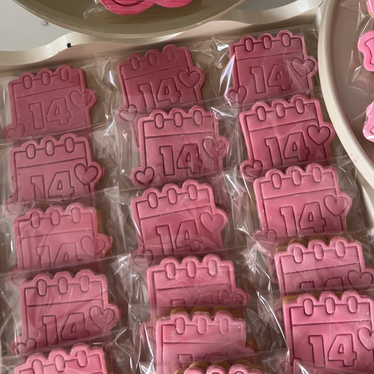 "Feb 14" Calendar Cookie